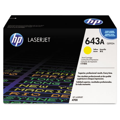 HP 643A, (Q5952A) Yellow Original LaserJet Toner Cartridge-(HEWQ5952A)