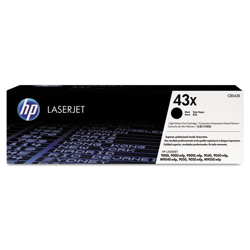 HP 43X, (C8543X) High-Yield Black Original LaserJet Toner Cartridge-(HEWC8543X)