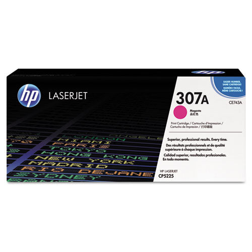 HP 307A, (CE743A) Magenta Original LaserJet Toner Cartridge-(HEWCE743A)