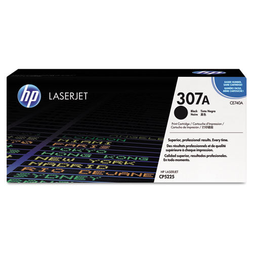 HP 307A, (CE740A) Black Original LaserJet Toner Cartridge-(HEWCE740A)