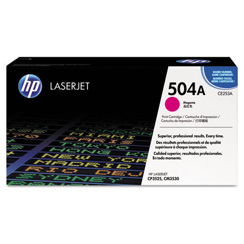 HP 504A, (CE253A) Magenta Original LaserJet Toner Cartridge-(HEWCE253A)