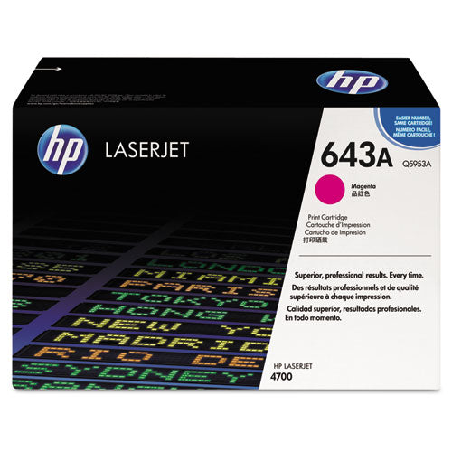 HP 643A, (Q5953A) Magenta Original LaserJet Toner Cartridge-(HEWQ5953A)