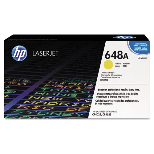 HP 648A, (CE262A) Yellow Original LaserJet Toner Cartridge-(HEWCE262A)