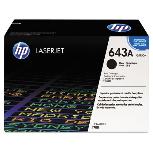 HP 643A, (Q5950A) Black Original LaserJet Toner Cartridge-(HEWQ5950A)