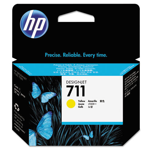 HP 711, (CZ132A) Yellow Original Ink Cartridge-(HEWCZ132A)