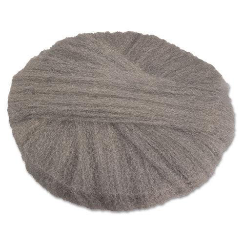 Radial Steel Wool Pads, Grade 2 (Coarse): Stripping/Scrubbing, 20" Diameter, Gray, 12/Carton-(GMA120202)