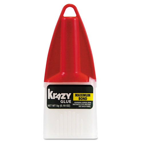 Maximum Bond Krazy Glue, 0.18 oz, Dries Clear-(EPIKG48348CO)