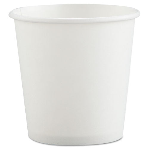 Single-Sided Poly Paper Hot Cups, 4 oz, White, 50 Bag, 20 Bags/Carton-(SCC374W2050)