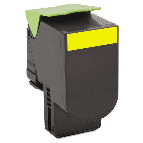 80C10Y0 Return Program Toner, 1,000 Page-Yield, Yellow-(LEX80C10Y0)