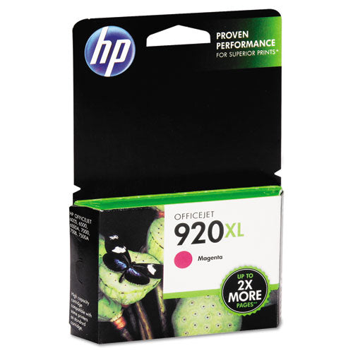 HP 920XL, (CD973AN) High-Yield Magenta Original Ink Cartridge-(HEWCD973AN)