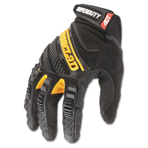 SuperDuty Gloves, Medium, Black/Yellow, 1 Pair-(IRNSDG203M)