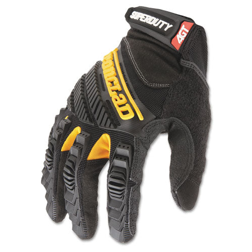 SuperDuty Gloves, X-Large, Black/Yellow, 1 Pair-(IRNSDG205XL)