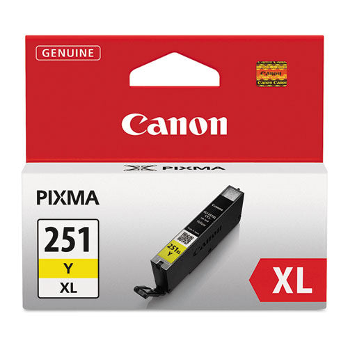 6451B001 (CLI-251XL) ChromaLife100+ High-Yield Ink, 695 Page-Yield, Yellow-(CNM6451B001)