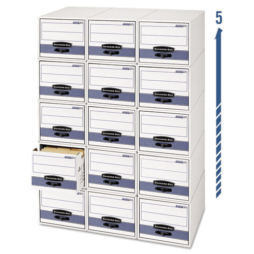 STOR/DRAWER STEEL PLUS Extra Space-Savings Storage Drawers, Legal Files, 17" x 25.5" x 11.5", White/Blue, 6/Carton-(FEL00312)