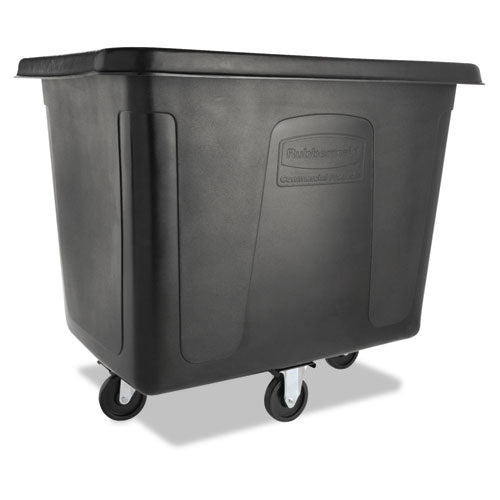 Cube Truck, 119.7 gal, 500 lb Capacity, Plastic/Metal, Black-(RCPFG461600BLA)