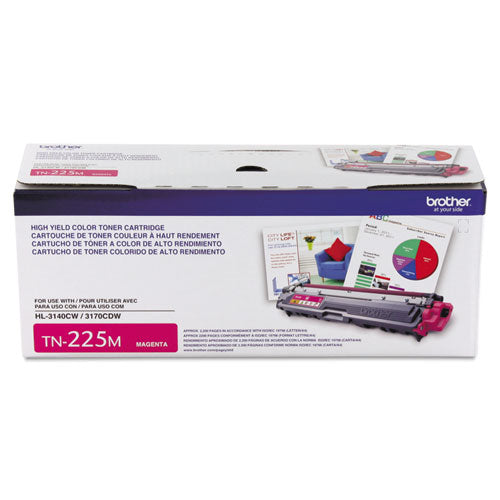 TN225M High-Yield Toner, 2,200 Page-Yield, Magenta-(BRTTN225M)