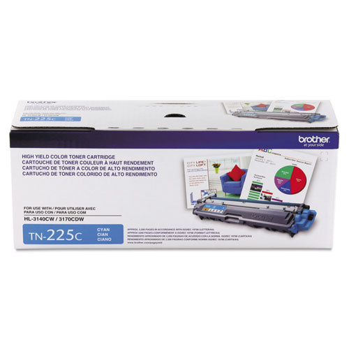 TN225C High-Yield Toner, 2,200 Page-Yield, Cyan-(BRTTN225C)