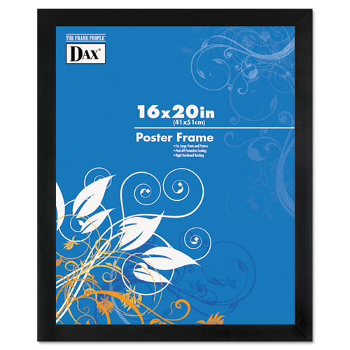 Black Solid Wood Poster Frames with Plastic Window, Wide Profile, 16 x 20-(DAX2863V2X)