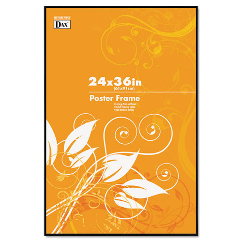 Coloredge Poster Frame, Clear Plastic Window, 24 x 36, Black-(DAXN16024BT)