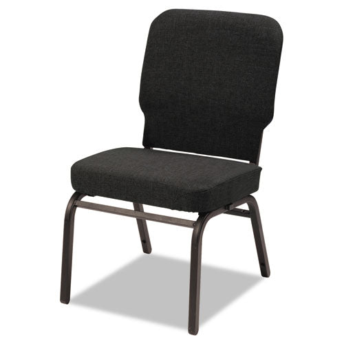 Oversize Stack Chair without Arms, Fabric Upholstery, 21" x 25" x 35.5", Black Seat, Black Back, Black Base, 2/Carton-(ALEBT6610)