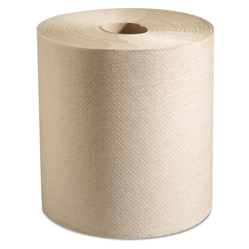 100% Recycled Hardwound Roll Paper Towels, 1-Ply, 7.88" x 800 ft, Natural, 6 Rolls/Carton-(MRCP728N)