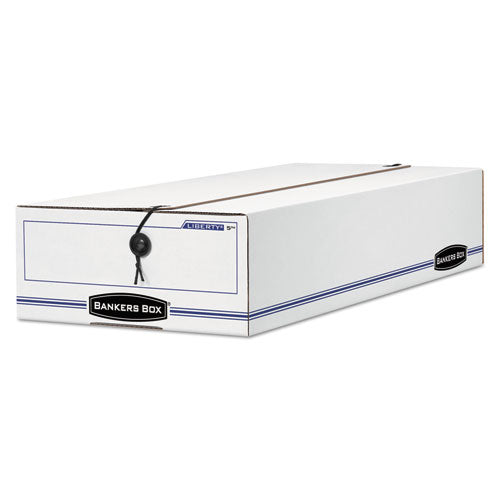 LIBERTY Check and Form Boxes, 9.25" x 23.75" x 4.25", White/Blue, 12/Carton-(FEL00002)