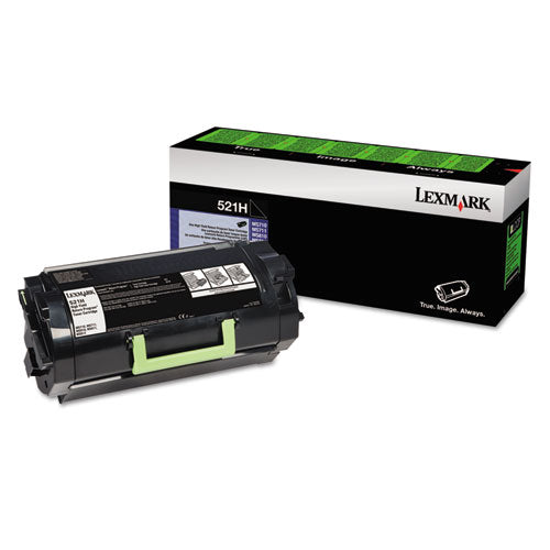 52D1H00 High-Yield Toner, 25,000 Page-Yield, Black-(LEX52D1H00)