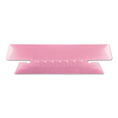 Transparent Colored Tabs For Hanging File Folders, 1/3-Cut, Pink, 3.5" Wide, 25/Pack-(PFX4312PIN)