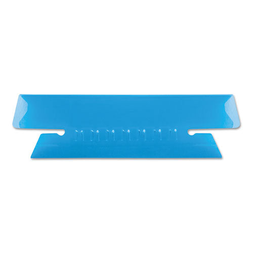 Transparent Colored Tabs For Hanging File Folders, 1/3-Cut, Blue, 3.5" Wide, 25/Pack-(PFX4312BLU)