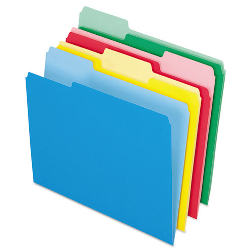 Colored File Folders, 1/3-Cut Tabs: Assorted, Letter Size, Assorted Colors, 24/Pack-(PFX82300)