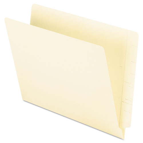 Manila End Tab Folders, 9.5" High Front, Straight 2-Ply Tabs, Letter Size, Manila, 100/Box-(PFXH110D)