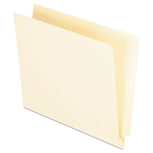 Manila End Tab Folders, 9.5" High Front, Straight 1-Ply Tabs, Letter Size, Manila, 100/Box-(PFXH110)