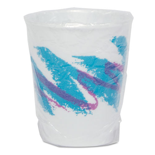 Trophy Plus Dual Temperature Insulated Cups in Jazz Design, 9 oz, Individually Wrapped, 900/Carton-(SCCWX9J)