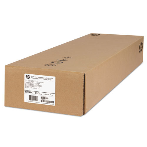 Premium Matte Polypropylene Paper, 2" Core, 36" x 75 ft, Matte White, 2/Pack-(HEWC2T53A)