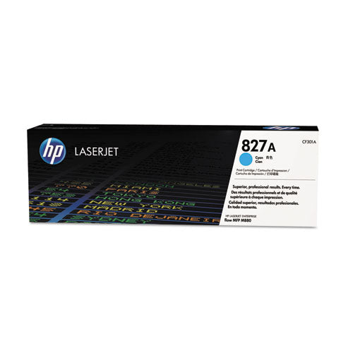 HP 827A, (CF301A) Cyan Original LaserJet Toner Cartridge-(HEWCF301A)