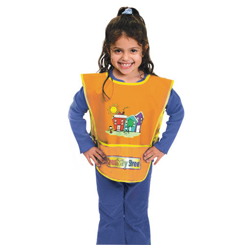 Kraft Artist Smock, Fits Kids Ages 3-8, Vinyl, One Size Fits All, Bright Colors-(CKC5207)