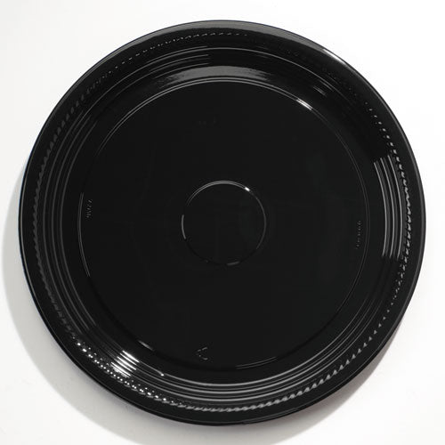 Caterline Casuals Thermoformed Platters, 16" Diameter, Black, Plastic, 25/Carton-(WNAA516PBL)