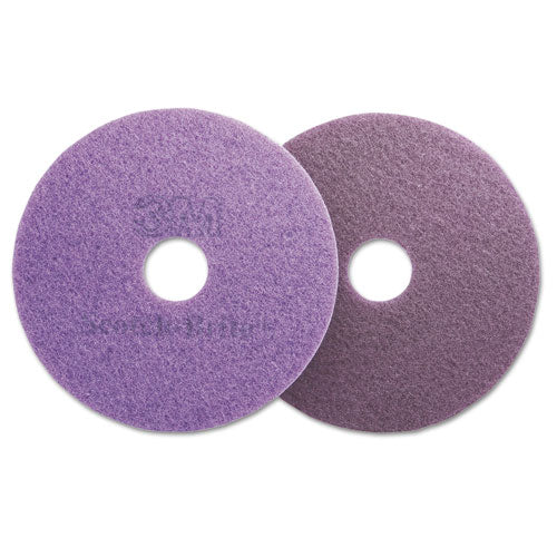 Diamond Floor Pads, 20" Diameter, Purple, 5/Carton-(MMM08418)