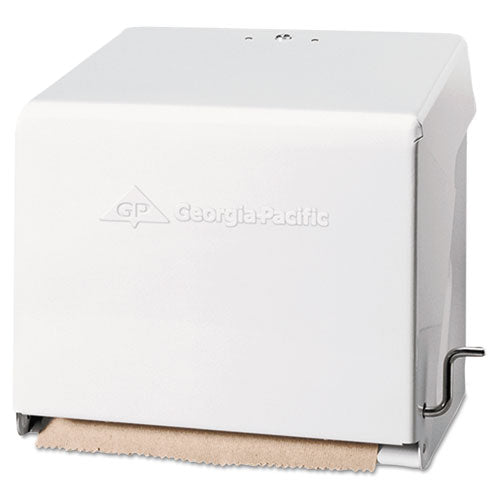 Mark II Crank Roll Towel Dispenser, 10.75 x 8.5 x 10.6, White-(GPC56201)