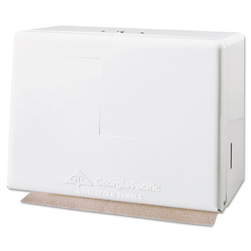 Space Saver Singlefold Towel Dispenser, Steel, 11.63 x 6.63 x 8.13, White-(GPC56701)