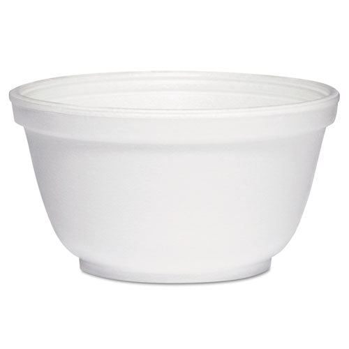 Foam Bowls, 10 oz, White, 50/Pack, 20 Packs/Carton-(DCC10B20)