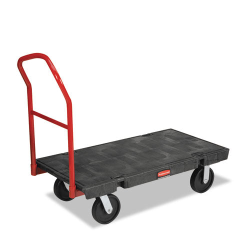 Platform Truck, 2,000 lb Capacity, 24 x 48 x 7, Black-(RCP4441BLA)