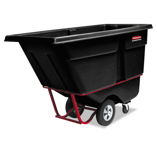 Rotomolded Tilt Truck, 202 gal, 1,250 lb Capacity, Plastic, Black-(RCP1315BLA)