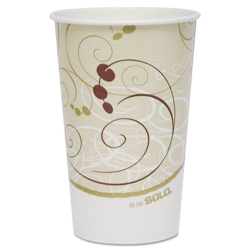 Symphony Design Wax-Coated Paper Cold Cup, 16 oz,  Beige/White, 50/Sleeve, 20 Sleeves/Carton-(SCCRP16PSYM)