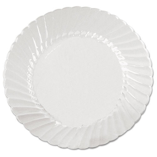 Classicware Plates, Plastic, 6" dia, Clear, 18/Bag, 10 Bags/Carton-(WNACW6180)