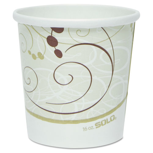 Flexstyle Double Poly Paper Containers, 16 oz, Symphony Design, Paper, 25/Pack, 20 Packs/Carton-(SCCH4165SYM)