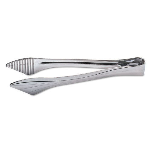 Reflections Heavyweight Plastic Utensils, Serving Tongs, Silver-(WNARFTNG9)