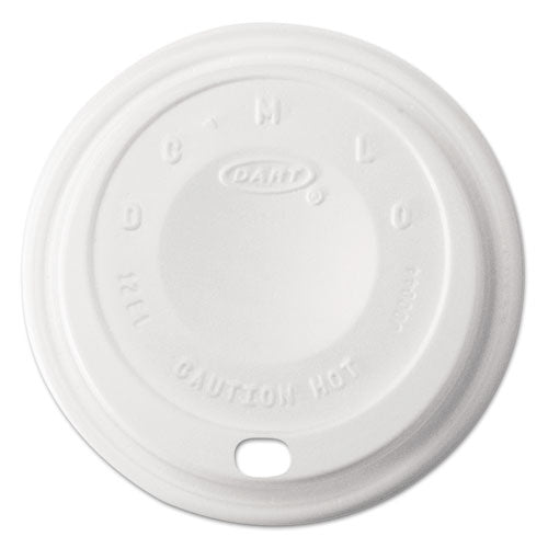 Cappuccino Dome Sipper Lids, Fits 12 oz, White, 1,000/Carton-(DCC12EL)