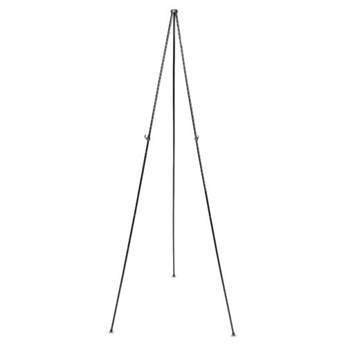 Full Size Instant Easel, 62.38" Maximum Height, Steel, Black-(QRT29E)