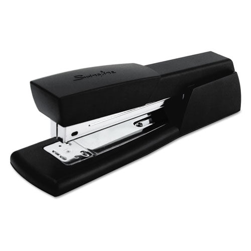 Light-Duty Full Strip Desk Stapler, 20-Sheet Capacity, Black-(SWI40701)